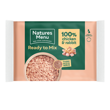 Natures Menu Ready to Mix Chicken & Rabbit 400g 100% Block