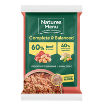 Natures Menu 60/40 Complete and Balanced Beef & Chicken 300g Block