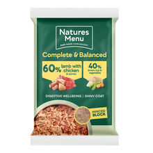 Natures Menu 60/40 Complete and Balanced Lamb with Chicken 300g Block