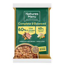 Natures Menu 60/40 Complete and Balanced Tripe & Chicken with Salmon 300g Block