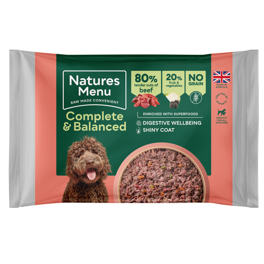 Natures Menu 80/20 Complete and Balanced Beef 500g Block