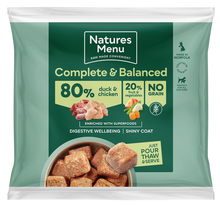 Natures Menu 80/20 Complete and Balanced Duck & Chicken 1kg Nuggets