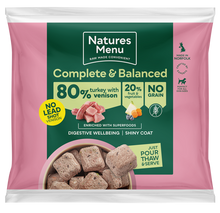 Natures Menu 80/20 Complete and Balanced Venison & Turkey 1kg Nuggets