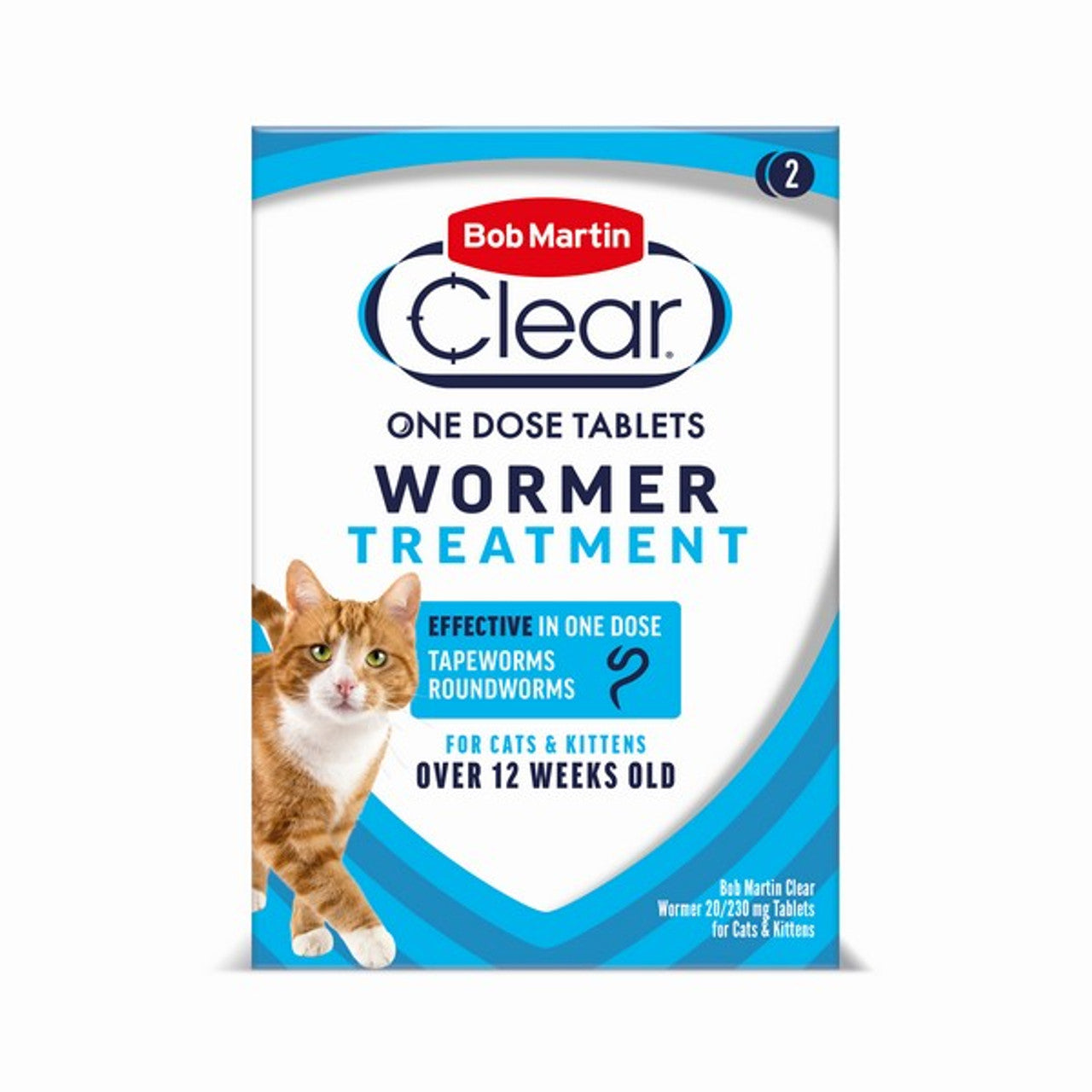Bob Martin One Dose Wormer Cat Treatment Tablets