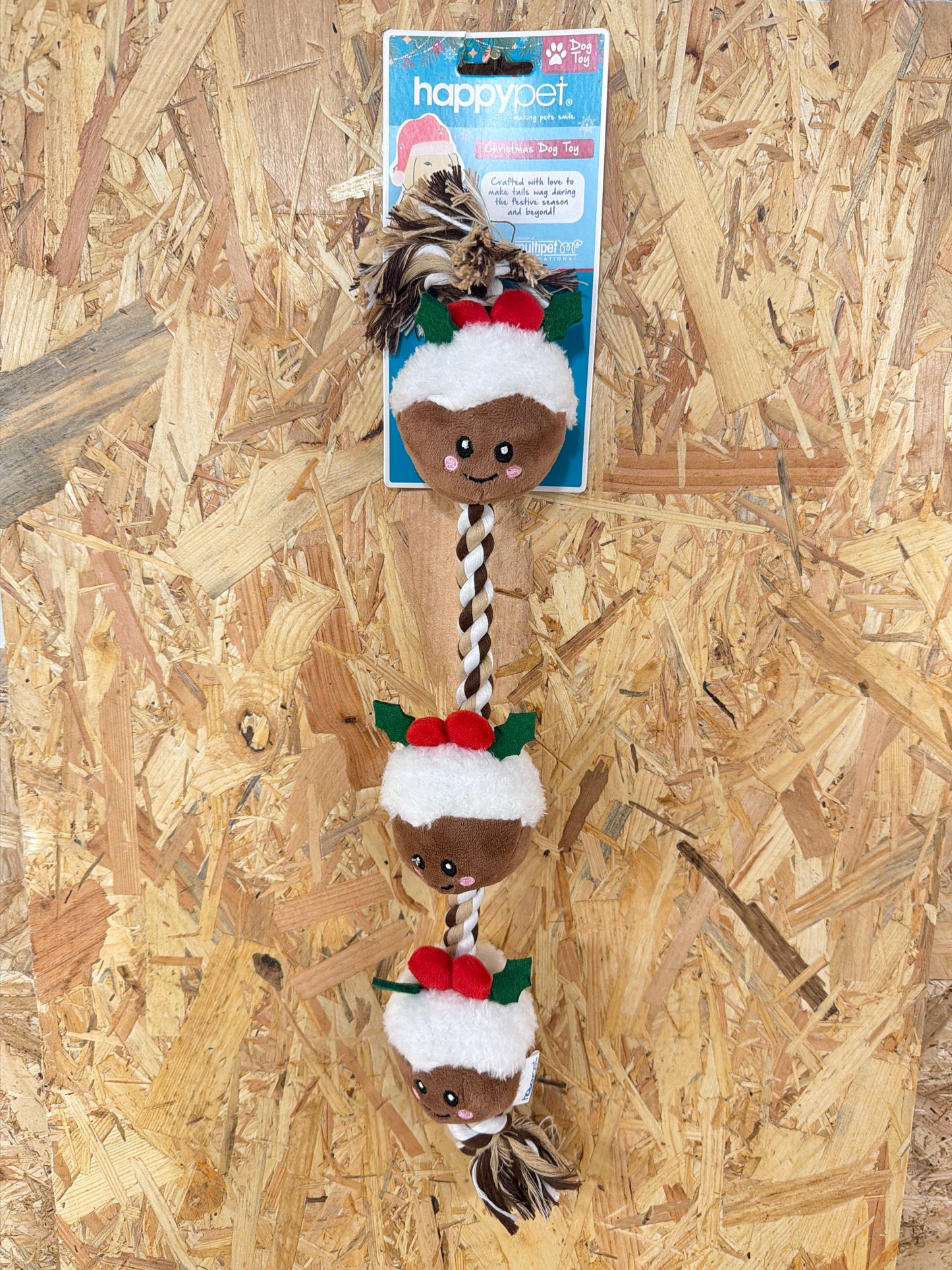 Happy Pet String of Christmas Puds Rope