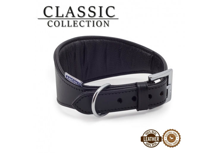 Greyhound Padded Collar Black