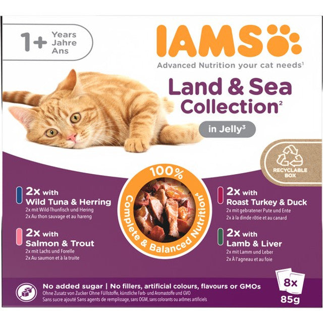 Iams Delight Adult Land & Sea Collection in Jelly 8 x 85g