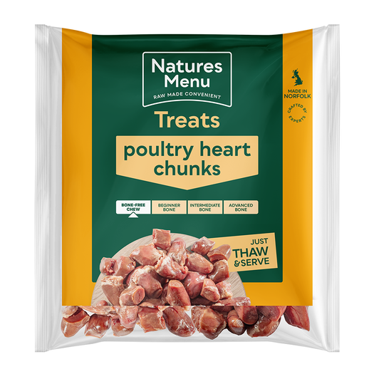 Natures Menu Frozen Treats Poultry Heart Chunks 1kg