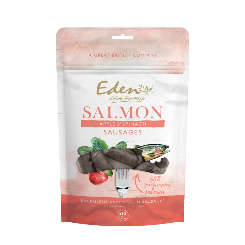 Eden Holistic Pet Food 10 Small Sausages Salmon, Apple & Spinach