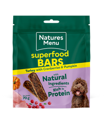 Natures Menu SUPERFOOD BARS TURKEY WITH CRANBERRY & PUMPKIN 70G
