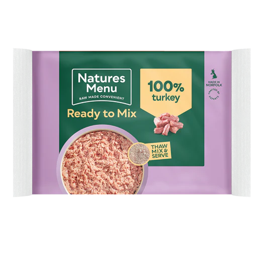 Natures Menu Ready to Mix Turkey 400g 100% Block