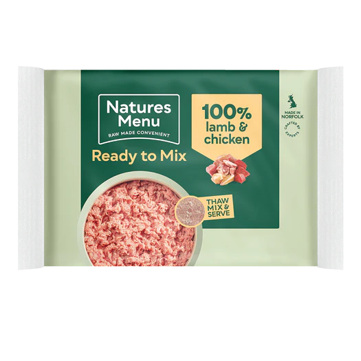 Natures Menu Ready to Mix Lamb & Chicken 400g 100% Block