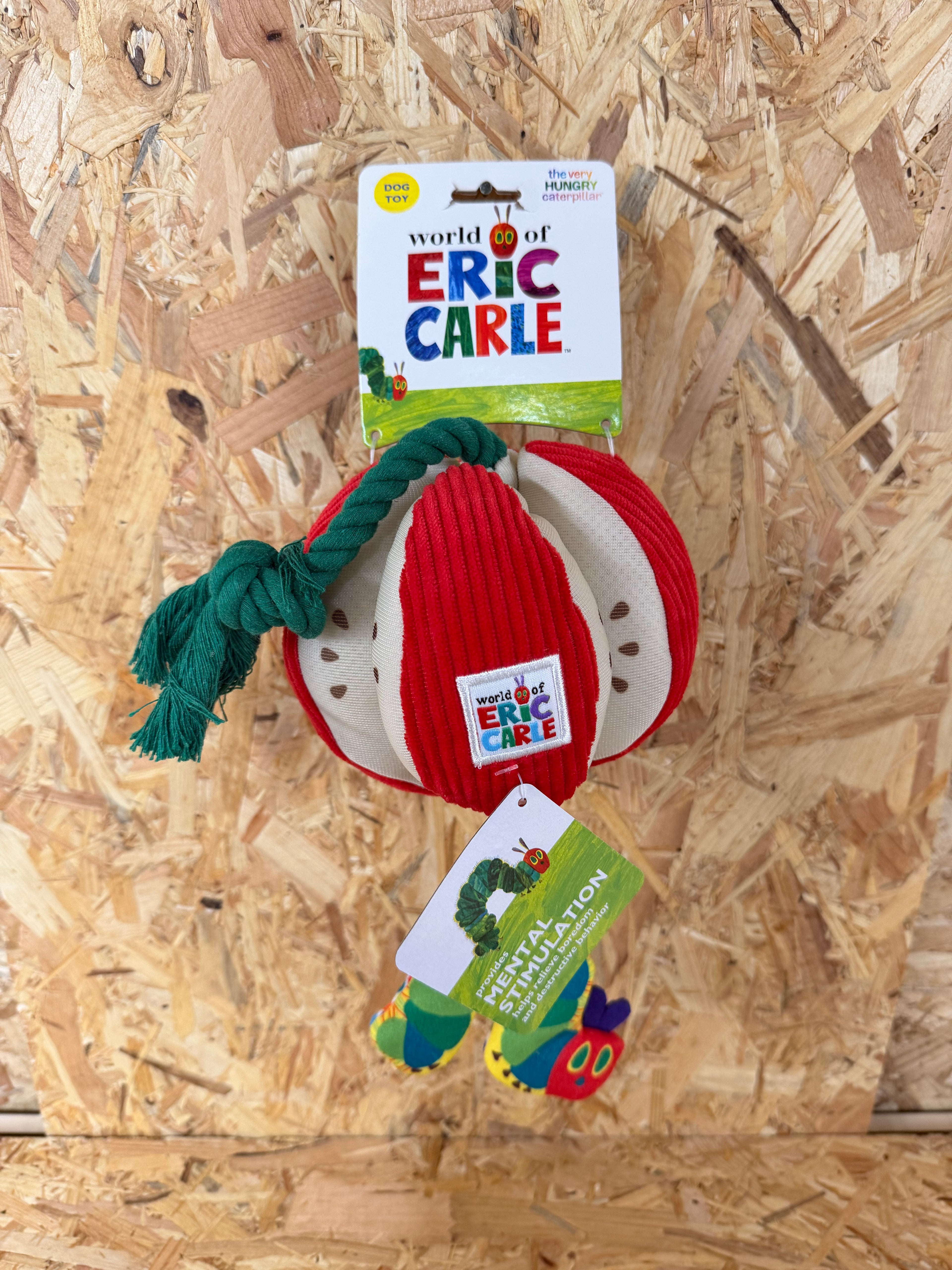 Happy Pet Hungry Caterpillar Apple Rope Tug