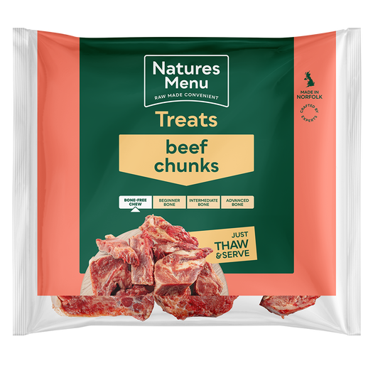 Natures Menu Frozen Treats Beef Chunks 1kg
