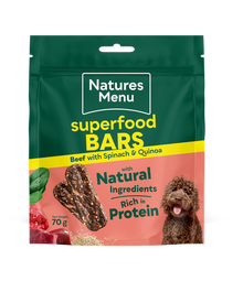 Natures Menu SUPERFOOD BARS BEEF WITH SPINACH & QUINOA 70G
