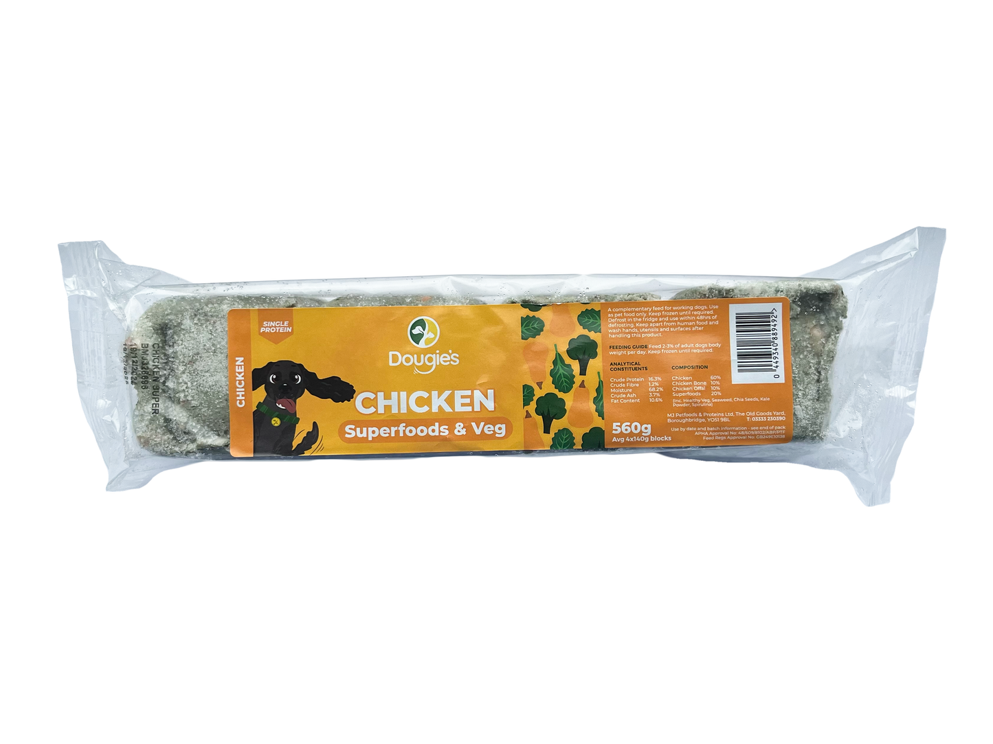 Dougie's Chicken Superfoods & Veg 560g