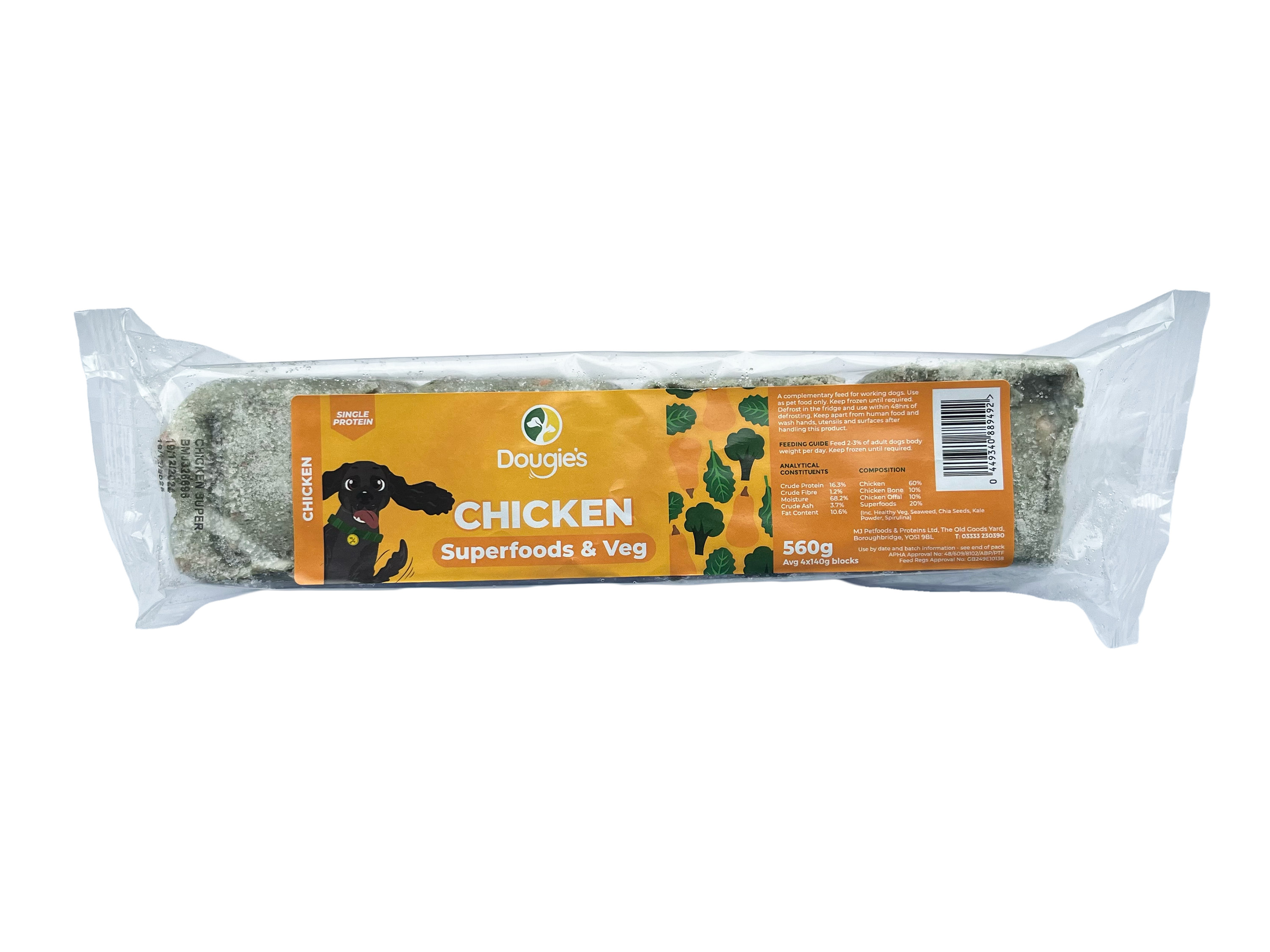 Dougie's Chicken Superfoods & Veg 560g