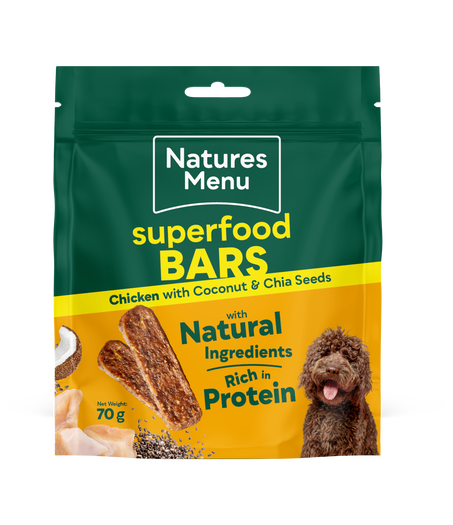 Natures Menu SUPERFOOD BARS CHICKEN WITH CHIA & COCONUT 70G