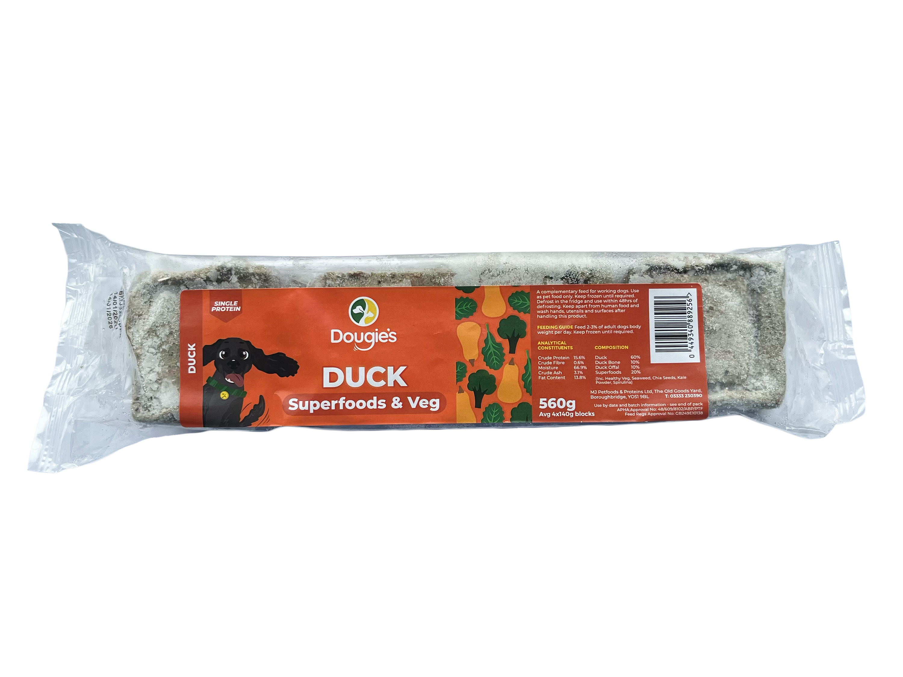 Dougie's Duck Superfoods & Veg 560g