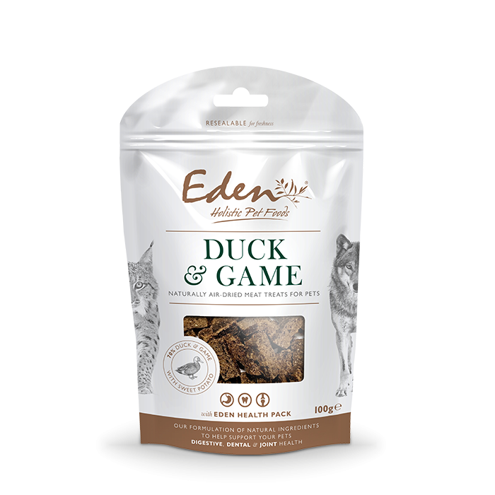 Eden Holistic Pet Food Treats 100g Duck & Game