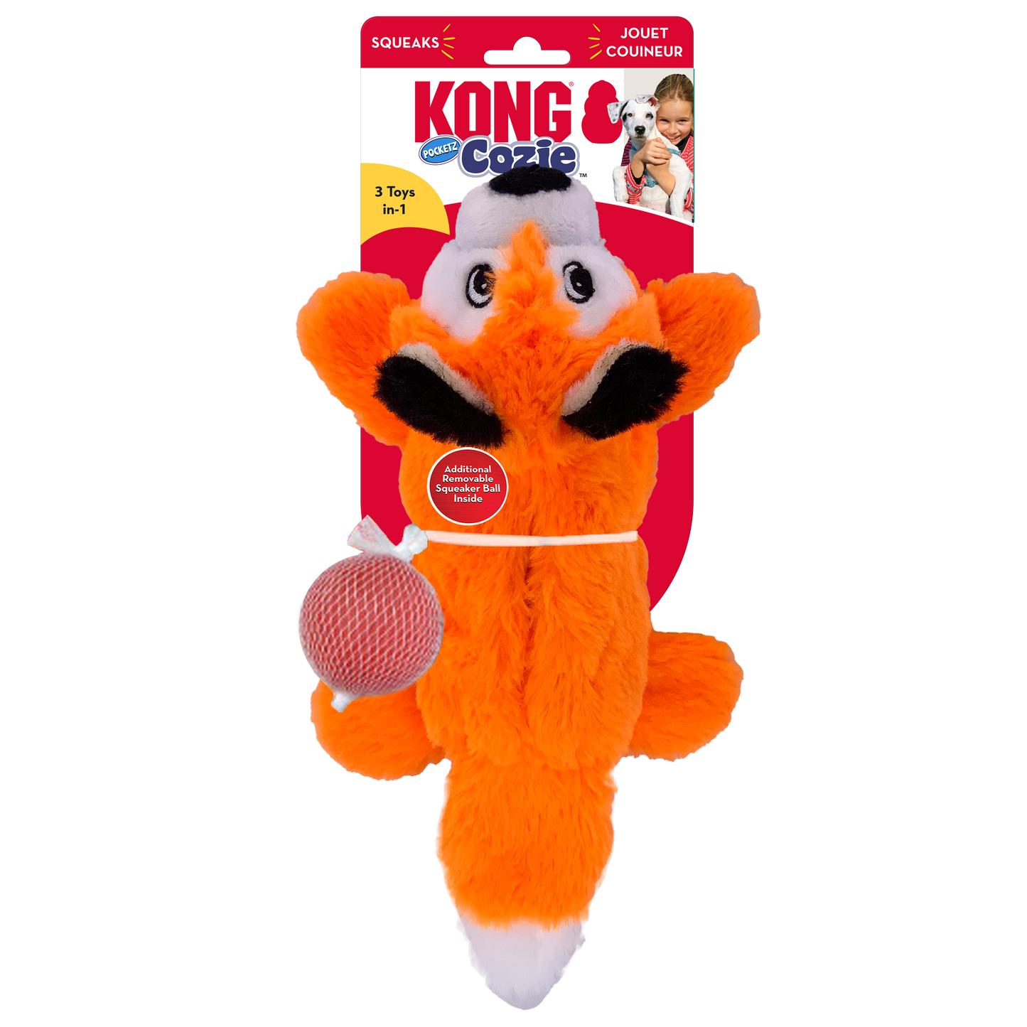 KONG Cozie Pocketz Medium Fox