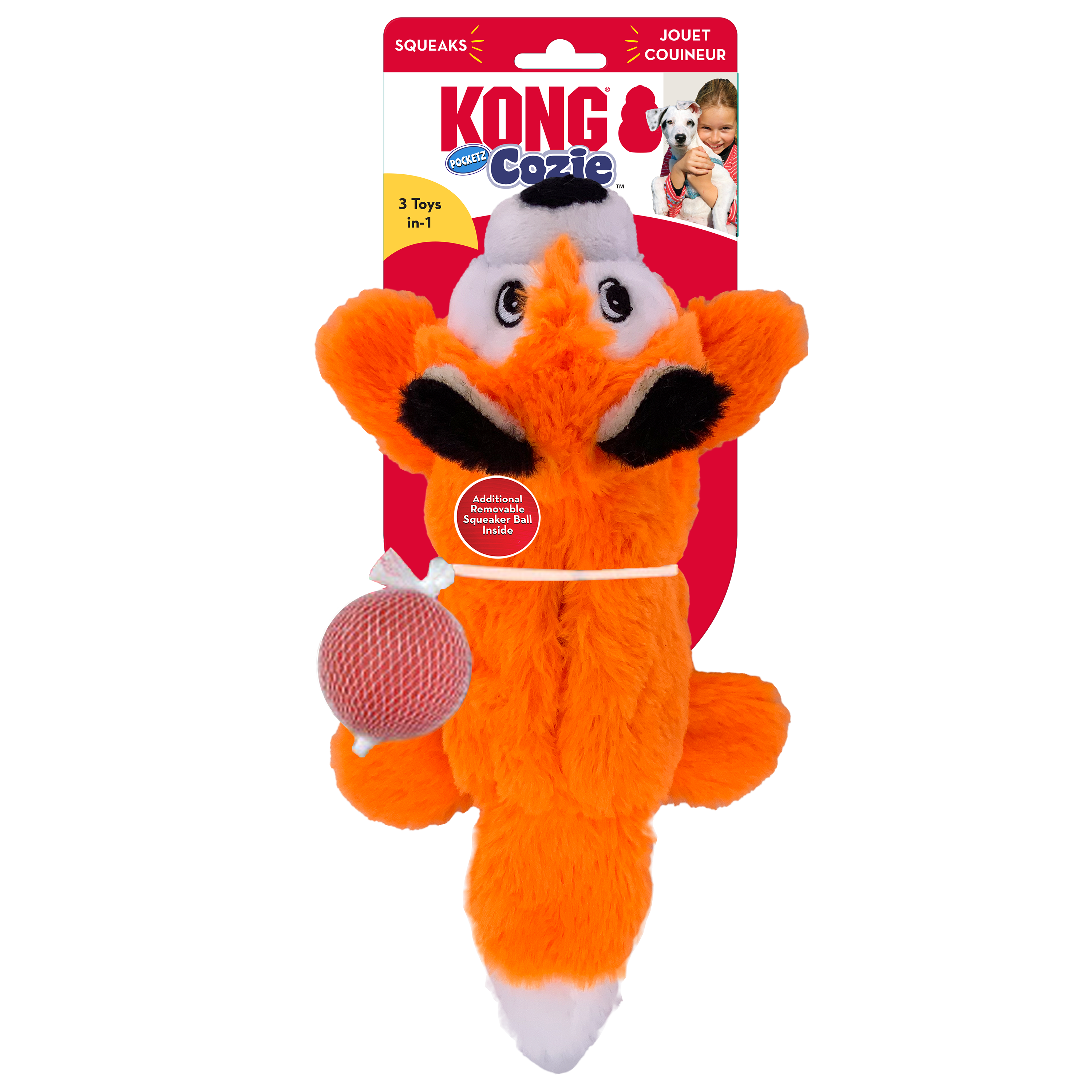 KONG Cozie Pocketz Medium Fox