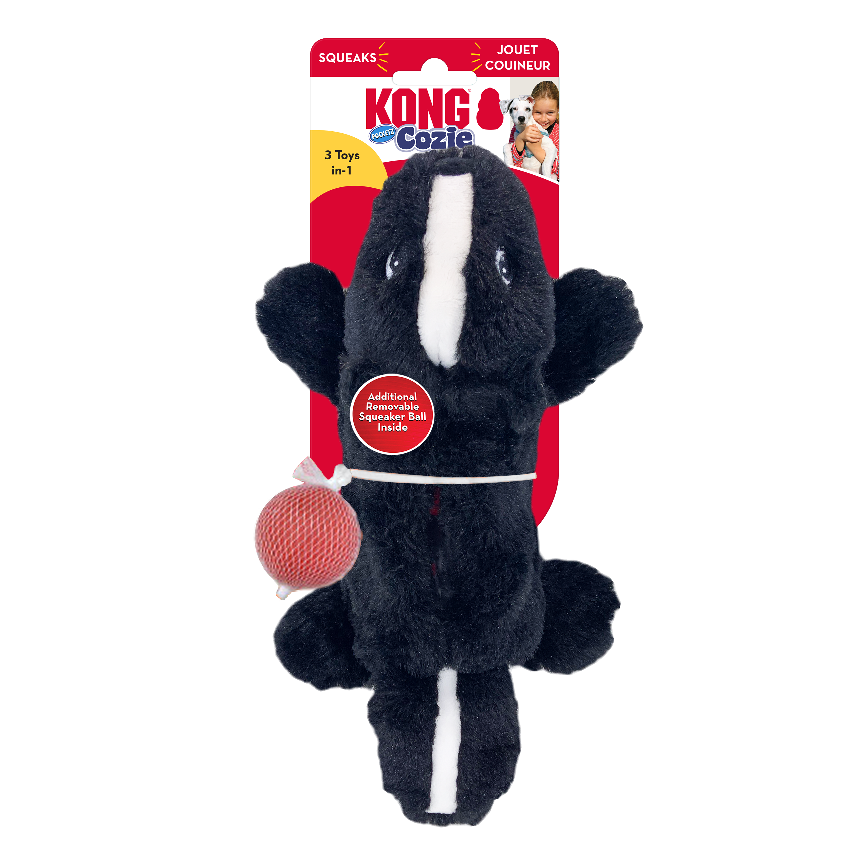 KONG Cozie Pocketz Small Skunk