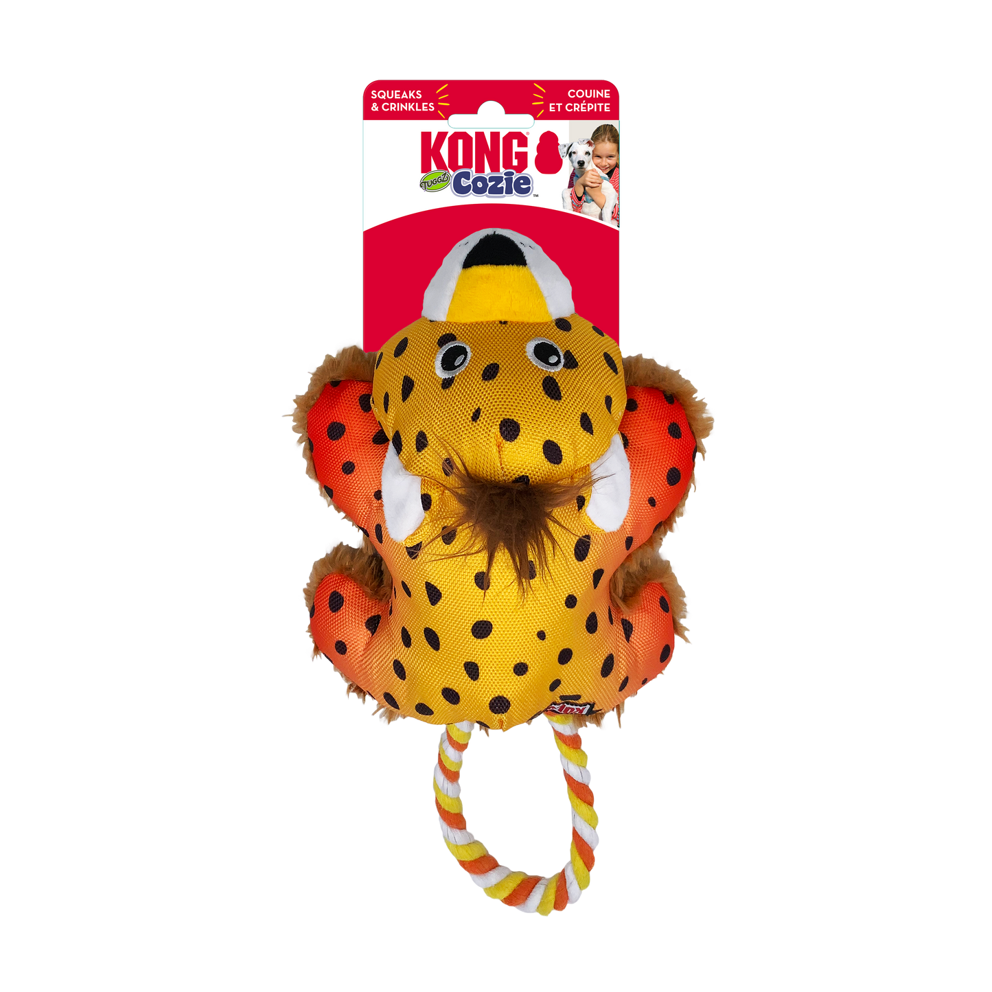 KONG Cozie Tuggz S/M Cheetah