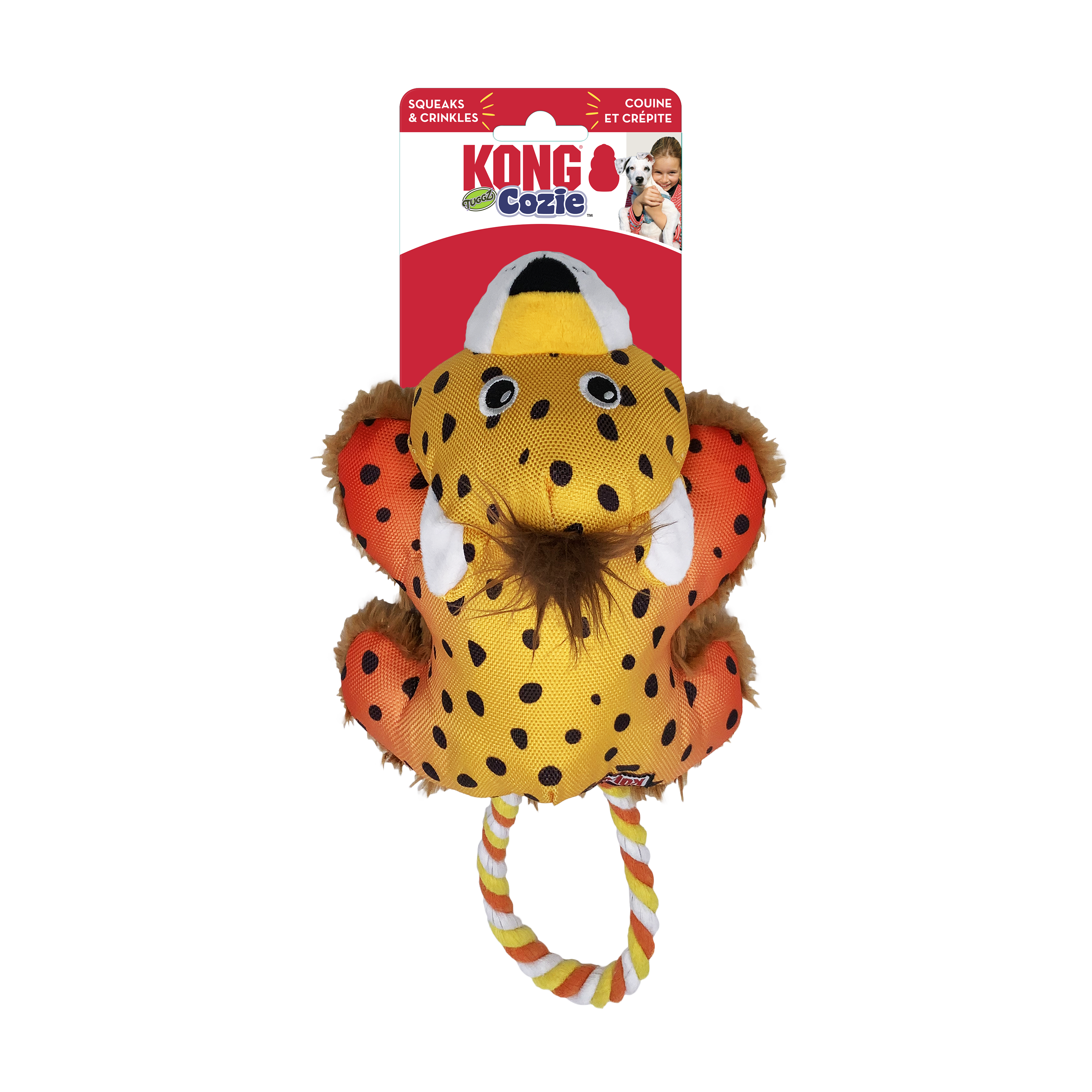 KONG Cozie Tuggz S/M Cheetah