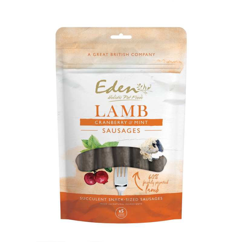 Eden Holistic Pet Food 5 Sausages Lamb, Cranberry & Mint
