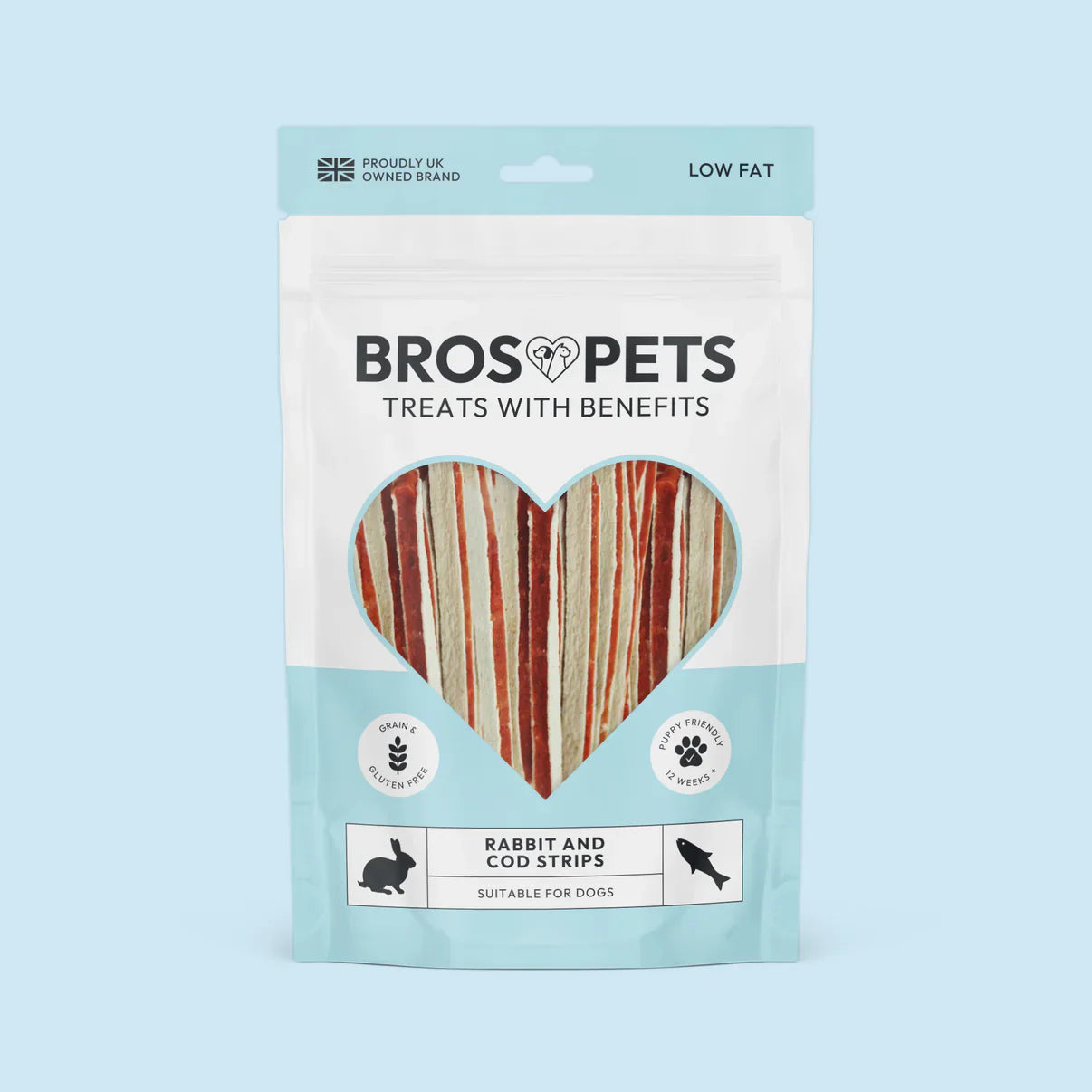 Rabbit and Cod Strips 100g