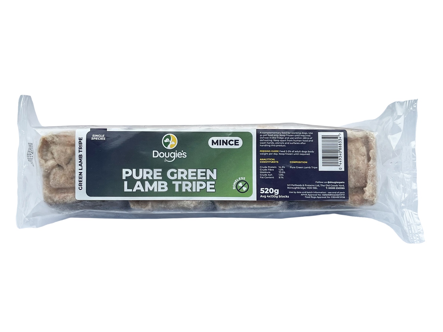 Dougie's Pure Green Lamb Tripe 560g