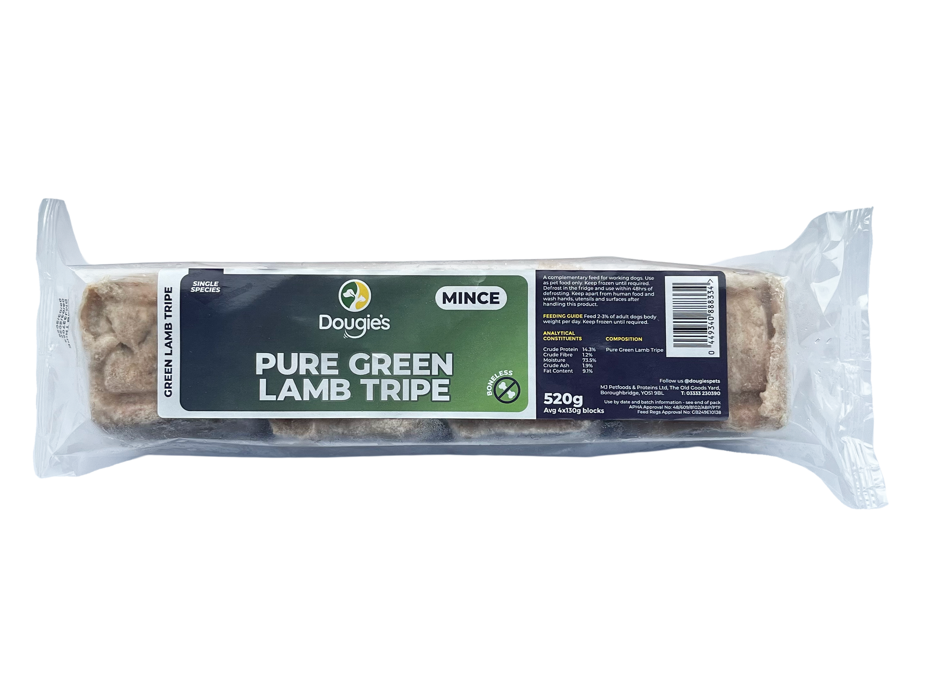 Dougie's Pure Green Lamb Tripe 560g